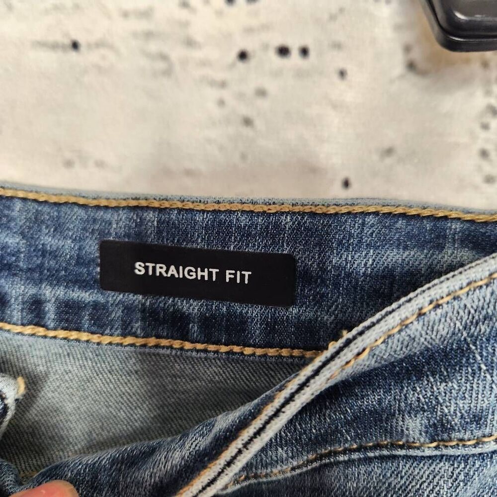 Judy Blue Womens Blue Denim Raw Hem Straight Fit Jeans Medium Wash Size 15/32 - Picture 7 of 13